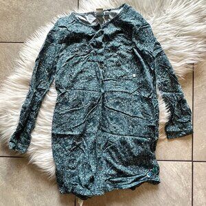 Disney Roxy The Little Mermaid Girls Shirt Dress Size 12 Large Button Whimsy